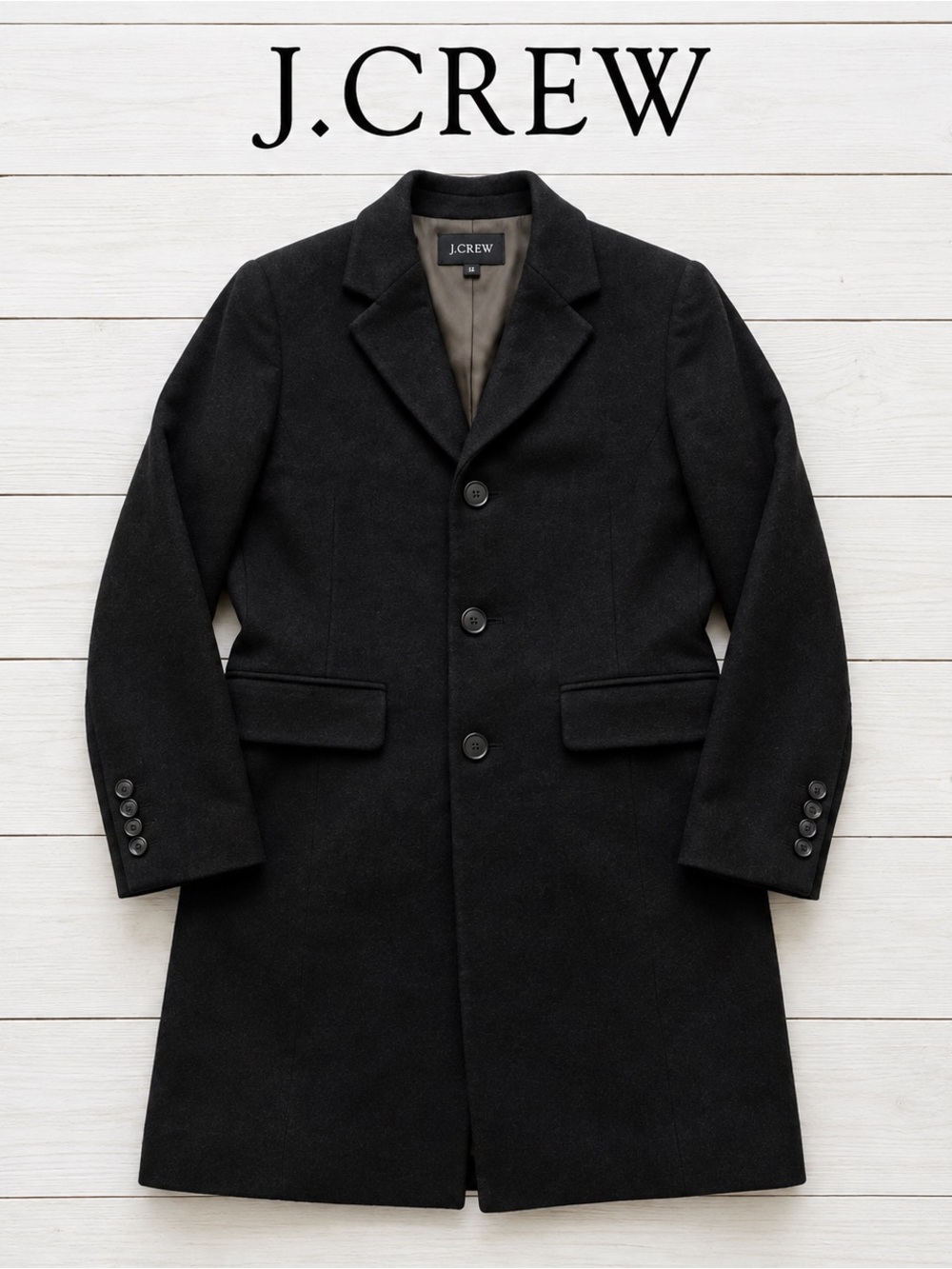 Women’s J Crew Black Wool Peacoat